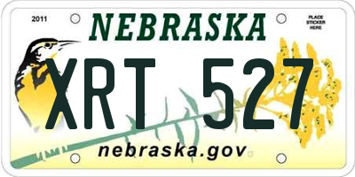 NE license plate XRT527