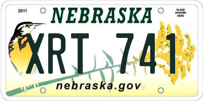 NE license plate XRT741