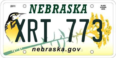 NE license plate XRT773