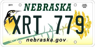 NE license plate XRT779