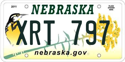NE license plate XRT797