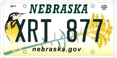 NE license plate XRT877