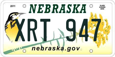 NE license plate XRT947