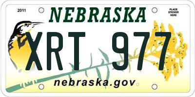 NE license plate XRT977