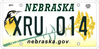 NE license plate XRU014