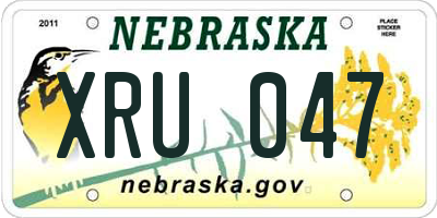 NE license plate XRU047