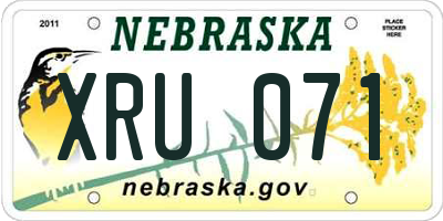 NE license plate XRU071
