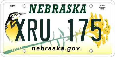 NE license plate XRU175