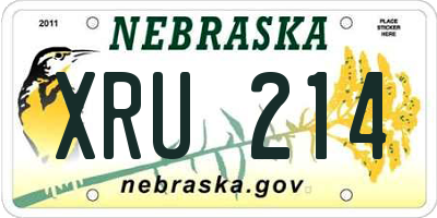 NE license plate XRU214