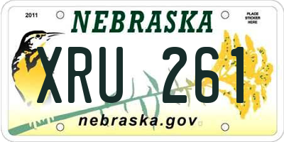 NE license plate XRU261