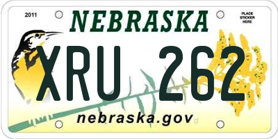 NE license plate XRU262