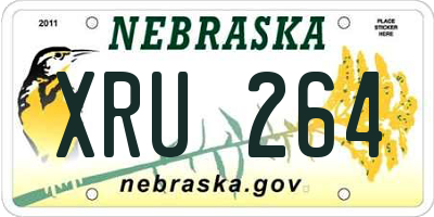 NE license plate XRU264