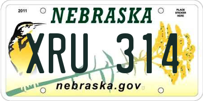 NE license plate XRU314