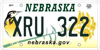 NE license plate XRU322