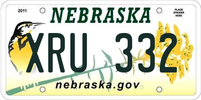 NE license plate XRU332