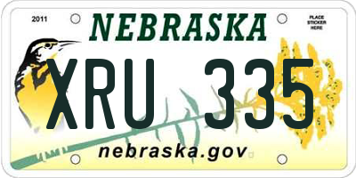 NE license plate XRU335