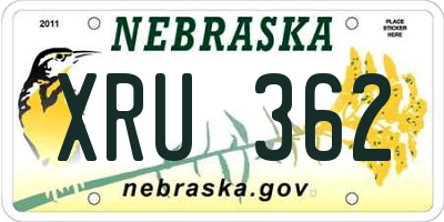 NE license plate XRU362