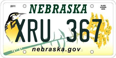 NE license plate XRU367