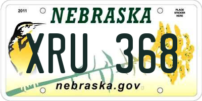 NE license plate XRU368