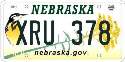 NE license plate XRU378