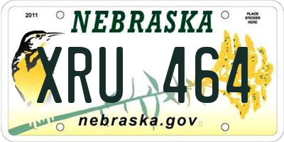 NE license plate XRU464