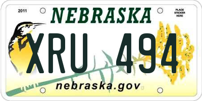 NE license plate XRU494