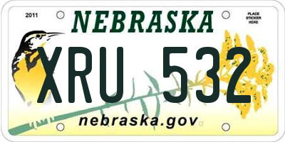 NE license plate XRU532