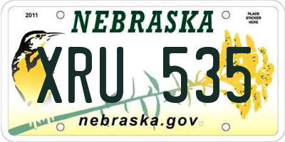 NE license plate XRU535