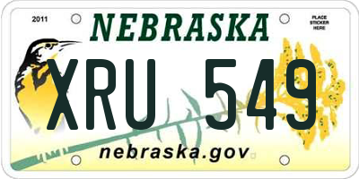 NE license plate XRU549