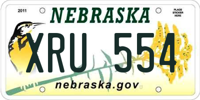 NE license plate XRU554