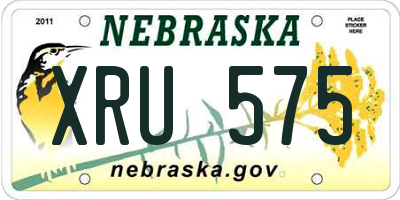 NE license plate XRU575