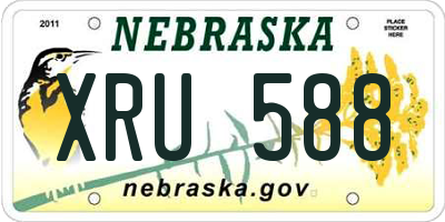 NE license plate XRU588