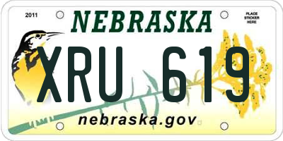 NE license plate XRU619