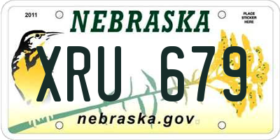 NE license plate XRU679