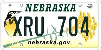 NE license plate XRU704