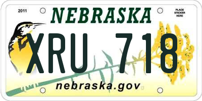 NE license plate XRU718