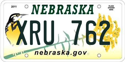 NE license plate XRU762