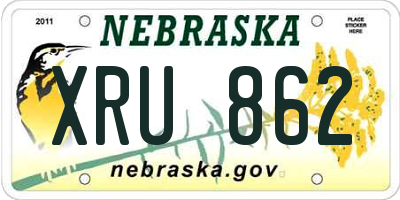 NE license plate XRU862