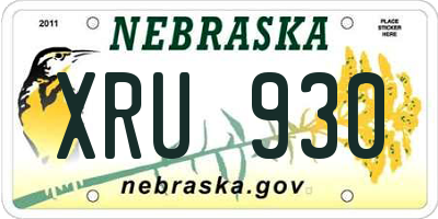 NE license plate XRU930