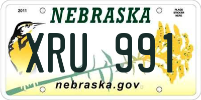 NE license plate XRU991