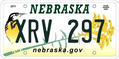 NE license plate XRV297