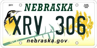 NE license plate XRV306