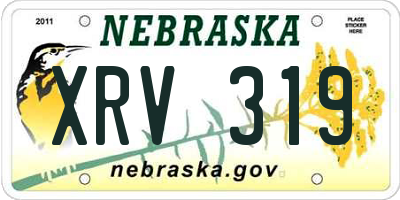 NE license plate XRV319