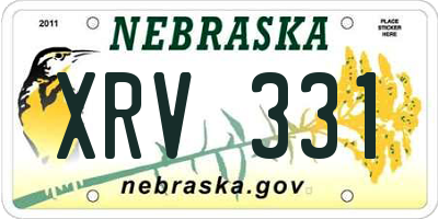 NE license plate XRV331