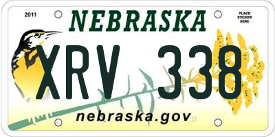 NE license plate XRV338
