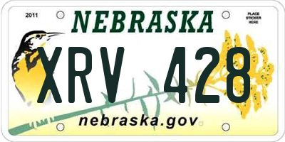 NE license plate XRV428