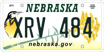 NE license plate XRV484