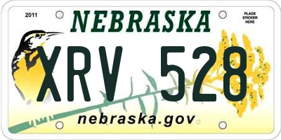 NE license plate XRV528