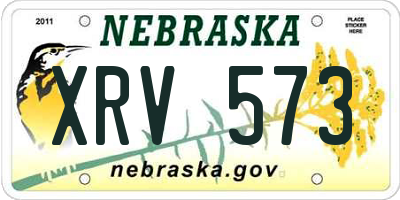 NE license plate XRV573