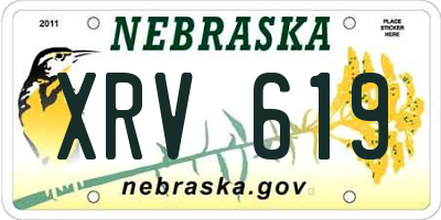 NE license plate XRV619